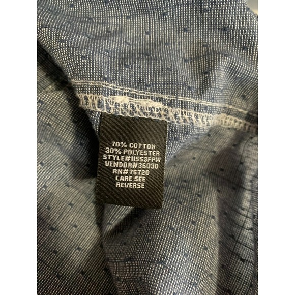 BKE Men's Standard Fit Pearl Snap XL Short Sleeve Shirt Pockets Blue Gray - Picture 8 of 11